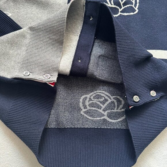 Thom Browne Cotton Birds And Flowers Cardigan - Picture 7 of 8